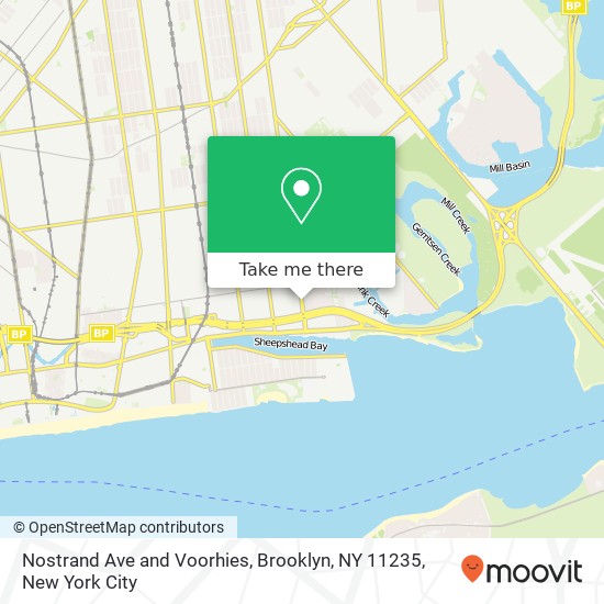 Nostrand Ave and Voorhies, Brooklyn, NY 11235 map