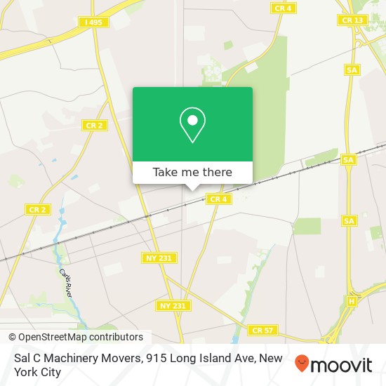 Mapa de Sal C Machinery Movers, 915 Long Island Ave