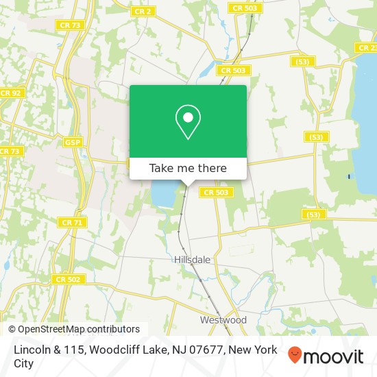 Lincoln & 115, Woodcliff Lake, NJ 07677 map
