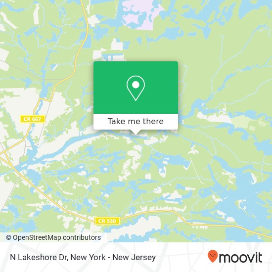 Mapa de N Lakeshore Dr, Browns Mills, NJ 08015