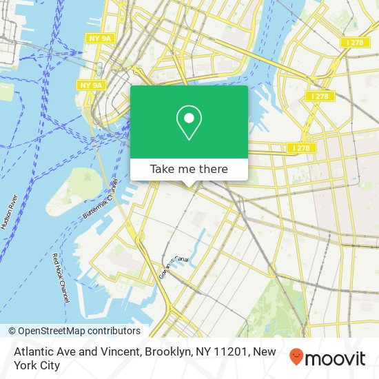 Mapa de Atlantic Ave and Vincent, Brooklyn, NY 11201