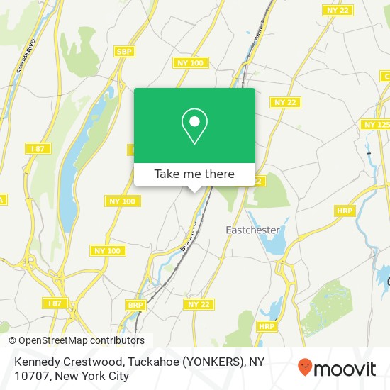 Mapa de Kennedy Crestwood, Tuckahoe (YONKERS), NY 10707