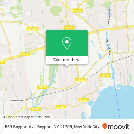 Mapa de 569 Bayport Ave, Bayport, NY 11705