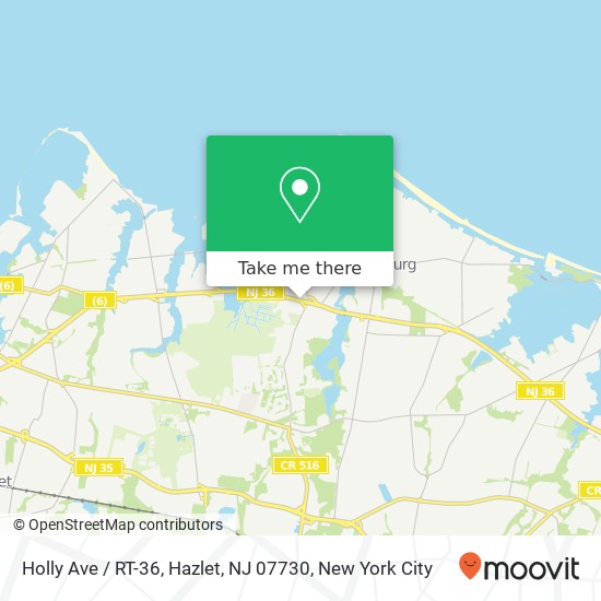 Mapa de Holly Ave / RT-36, Hazlet, NJ 07730