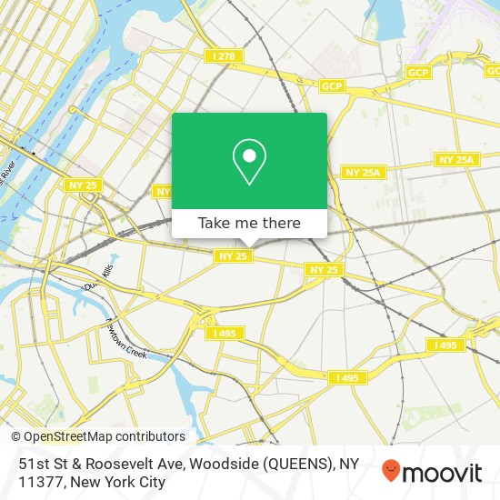 51st St & Roosevelt Ave, Woodside (QUEENS), NY 11377 map