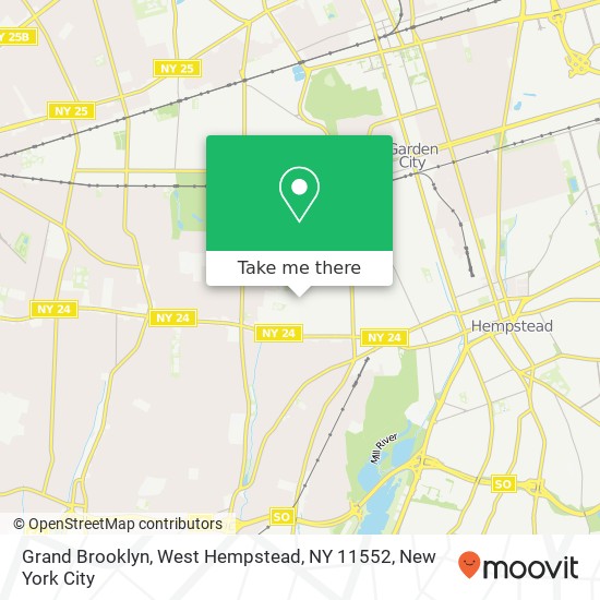 Mapa de Grand Brooklyn, West Hempstead, NY 11552