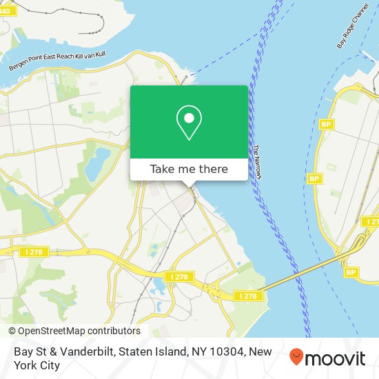 Bay St & Vanderbilt, Staten Island, NY 10304 map