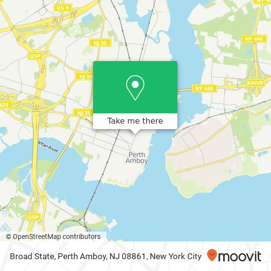 Broad State, Perth Amboy, NJ 08861 map