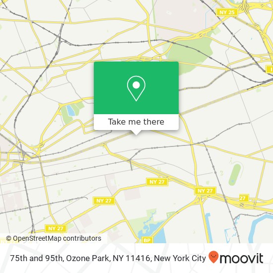 75th and 95th, Ozone Park, NY 11416 map