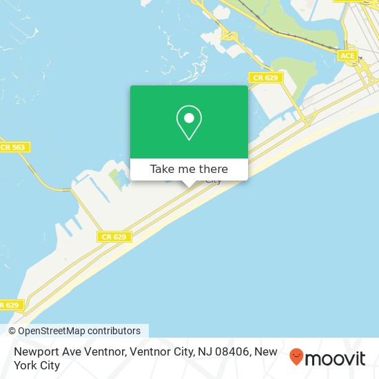 Mapa de Newport Ave Ventnor, Ventnor City, NJ 08406