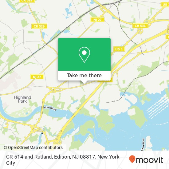 Mapa de CR-514 and Rutland, Edison, NJ 08817