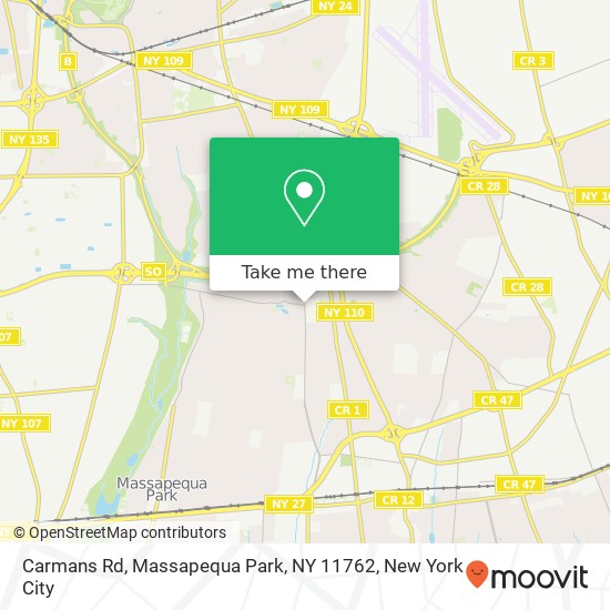 Mapa de Carmans Rd, Massapequa Park, NY 11762
