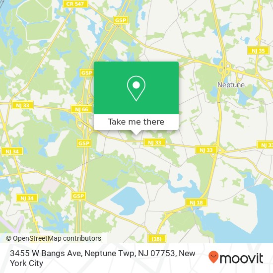3455 W Bangs Ave, Neptune Twp, NJ 07753 map