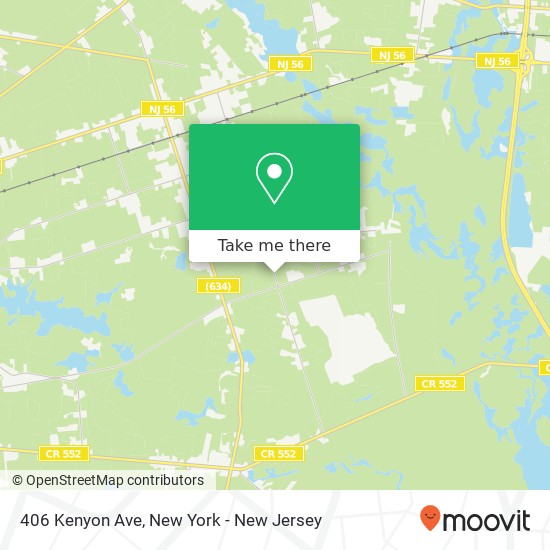 Mapa de 406 Kenyon Ave, Millville, NJ 08332