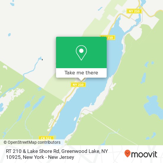 Mapa de RT 210 & Lake Shore Rd, Greenwood Lake, NY 10925