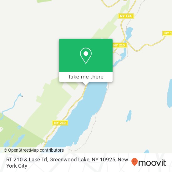 Mapa de RT 210 & Lake Trl, Greenwood Lake, NY 10925