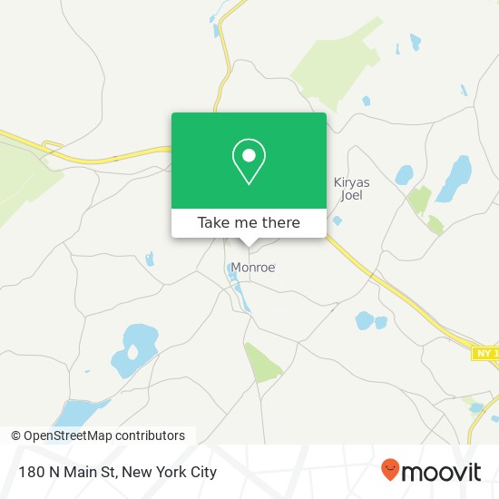 Mapa de 180 N Main St, Monroe, NY 10950