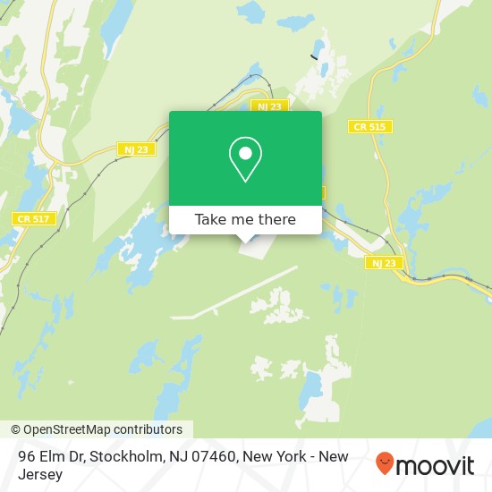 96 Elm Dr, Stockholm, NJ 07460 map