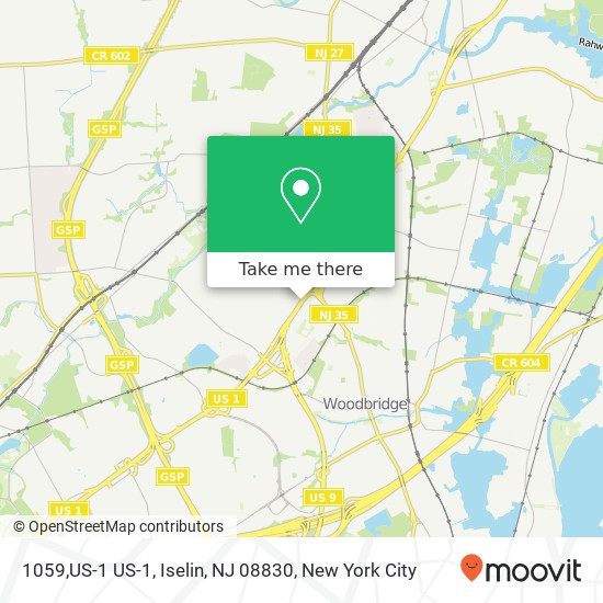 Mapa de 1059,US-1 US-1, Iselin, NJ 08830