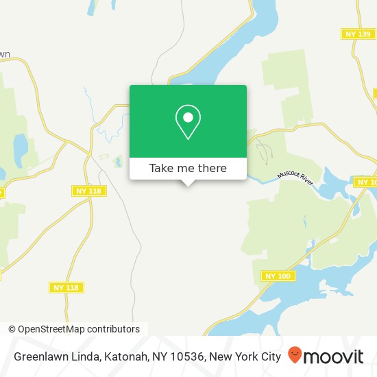 Mapa de Greenlawn Linda, Katonah, NY 10536