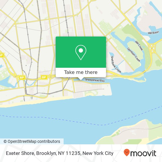 Mapa de Exeter Shore, Brooklyn, NY 11235