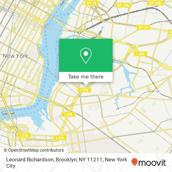Mapa de Leonard Richardson, Brooklyn, NY 11211