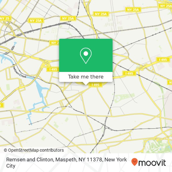 Remsen and Clinton, Maspeth, NY 11378 map