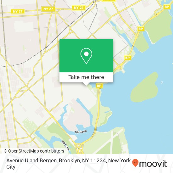 Avenue U and Bergen, Brooklyn, NY 11234 map
