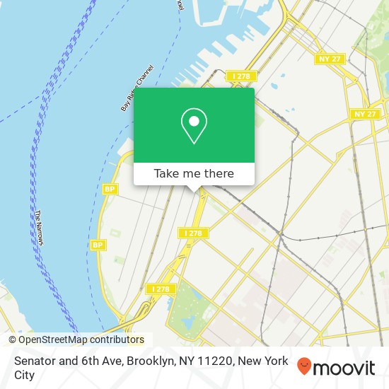 Senator and 6th Ave, Brooklyn, NY 11220 map