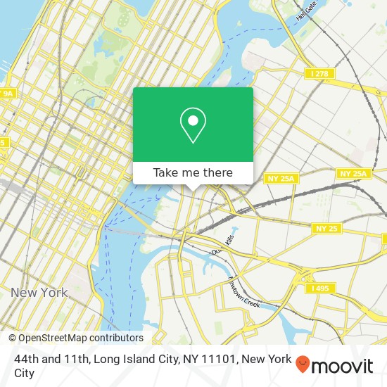 44th and 11th, Long Island City, NY 11101 map