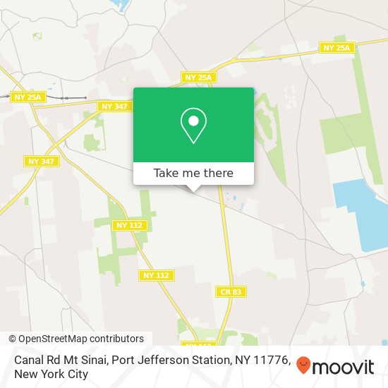Mapa de Canal Rd Mt Sinai, Port Jefferson Station, NY 11776