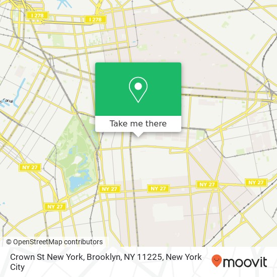 Mapa de Crown St New York, Brooklyn, NY 11225