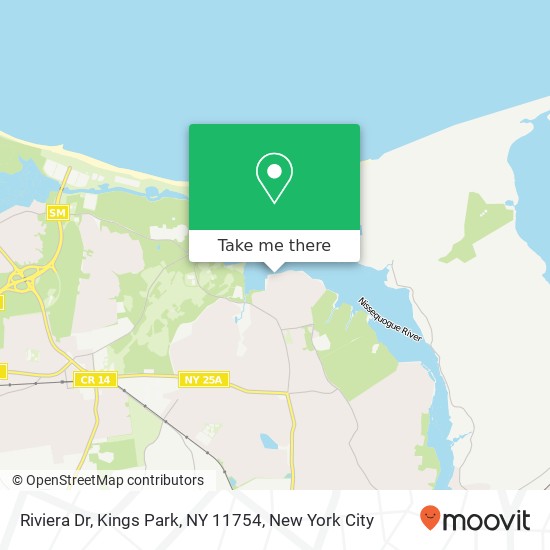 Mapa de Riviera Dr, Kings Park, NY 11754