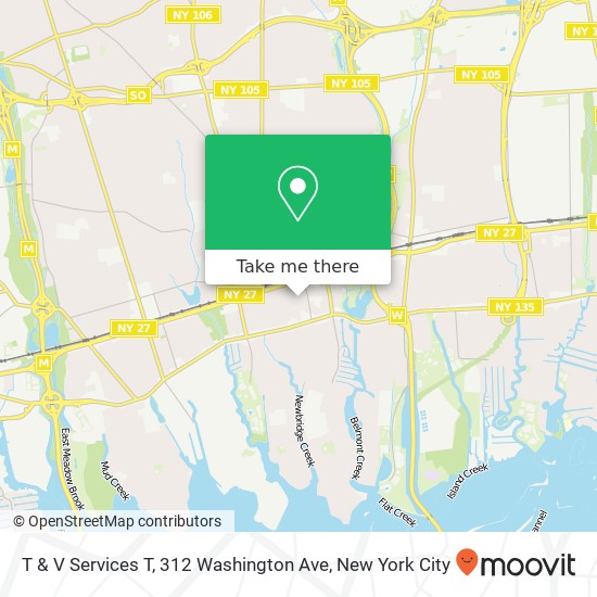Mapa de T & V Services T, 312 Washington Ave