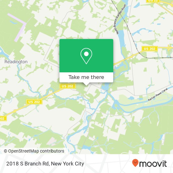 Mapa de 2018 S Branch Rd, Branchburg Twp, NJ 08876