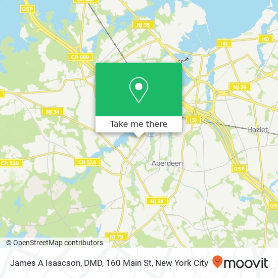 Mapa de James A Isaacson, DMD, 160 Main St