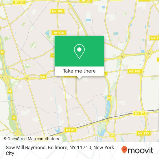 Saw Mill Raymond, Bellmore, NY 11710 map