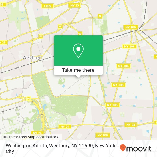 Mapa de Washington Adolfo, Westbury, NY 11590