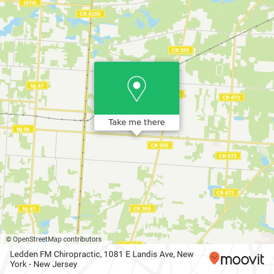 Mapa de Ledden FM Chiropractic, 1081 E Landis Ave