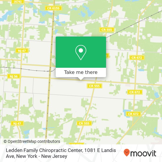 Mapa de Ledden Family Chiropractic Center, 1081 E Landis Ave