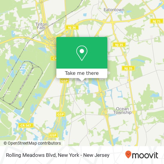 Rolling Meadows Blvd, Ocean Twp, NJ 07712 map