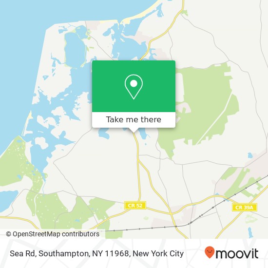 Mapa de Sea Rd, Southampton, NY 11968