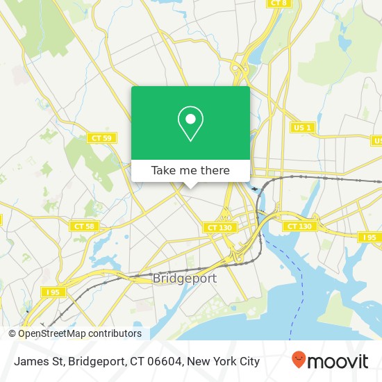 James St, Bridgeport, CT 06604 map