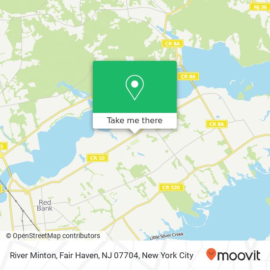 Mapa de River Minton, Fair Haven, NJ 07704