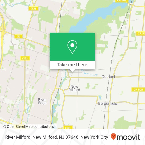 Mapa de River Milford, New Milford, NJ 07646