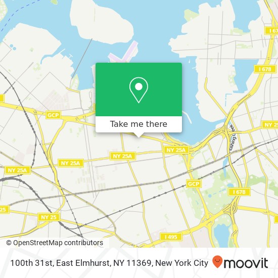 Mapa de 100th 31st, East Elmhurst, NY 11369