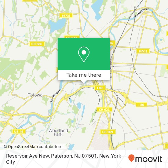 Reservoir Ave New, Paterson, NJ 07501 map