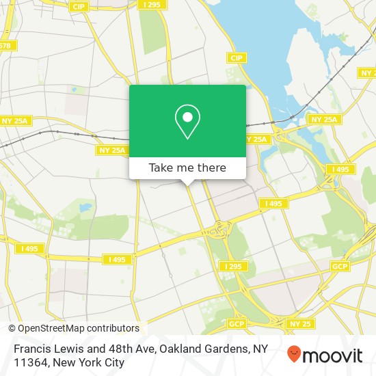 Mapa de Francis Lewis and 48th Ave, Oakland Gardens, NY 11364