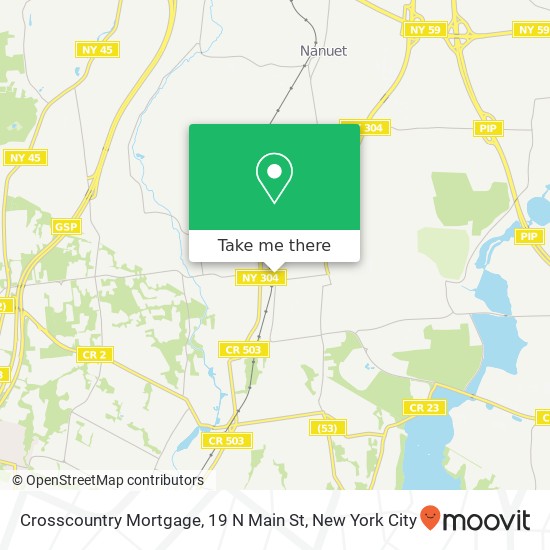 Mapa de Crosscountry Mortgage, 19 N Main St