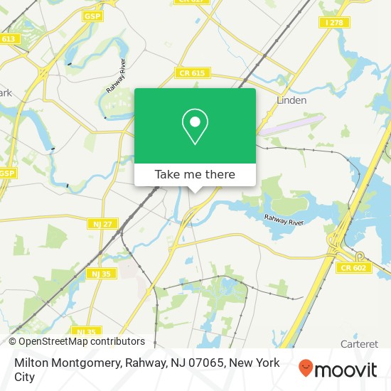 Mapa de Milton Montgomery, Rahway, NJ 07065